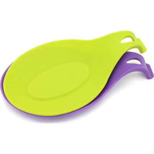 Silicone Spoon Mat Placemat Tray Heat Resistant Silicone Spoon Pads Egg Whisk Kitchen Cooking Tool