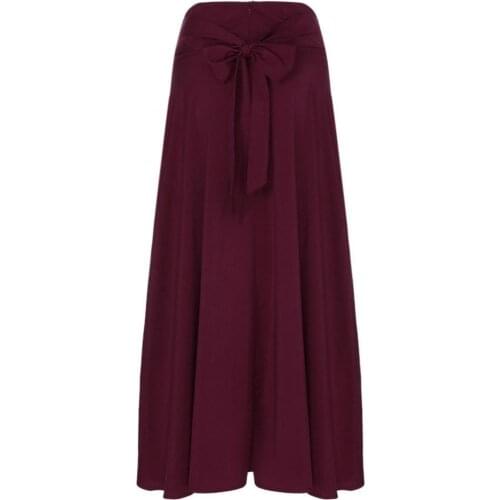 Comfy Trendy High Waist Side Split Women Skirt All-matched Long Skirt Side Pockets for Office