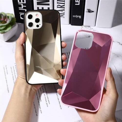 3D Mirror Diamond Soft Phone Case for iPhone XS X 11 12 Pro XR 12Pro Max for iPhone 6S 7 8 6 Plus SE 2020 Luxury Acrylic Cover