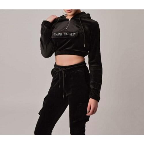 Women Two Piece Set lime Sweats Sexy Blank Cropped Top Hooie Sweatshirt Suits