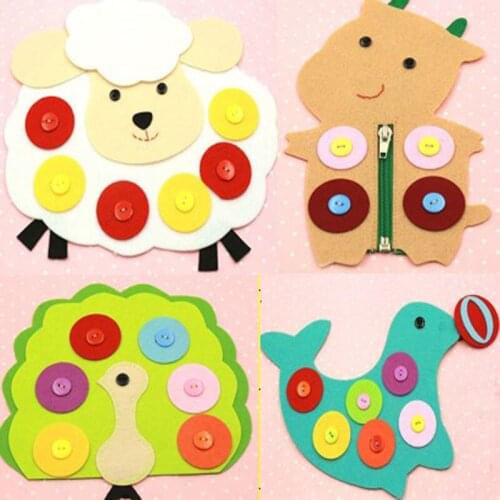 ZYOKRA 5 Designs Adorable Animals Sheep Cow Peacock Dolphin Strawberry Felt Children handmade Nonwoven Decoration DIY Felt