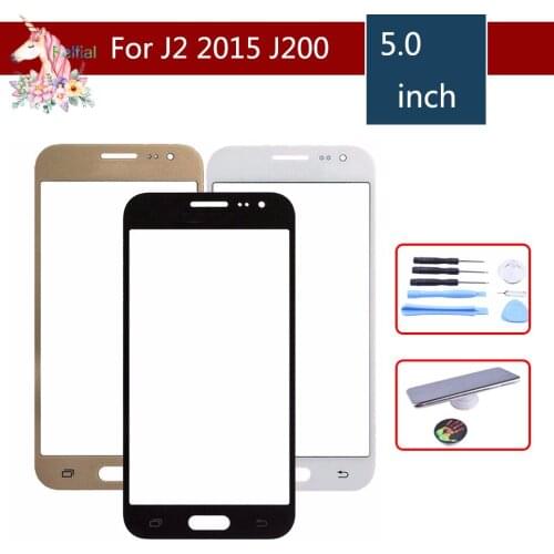 10pcs/lot For Samsung Galaxy J2 2015 J200 J200F J200H J200M J200Y Touch Screen Front Panel Glass Lens Outer LCD Glass