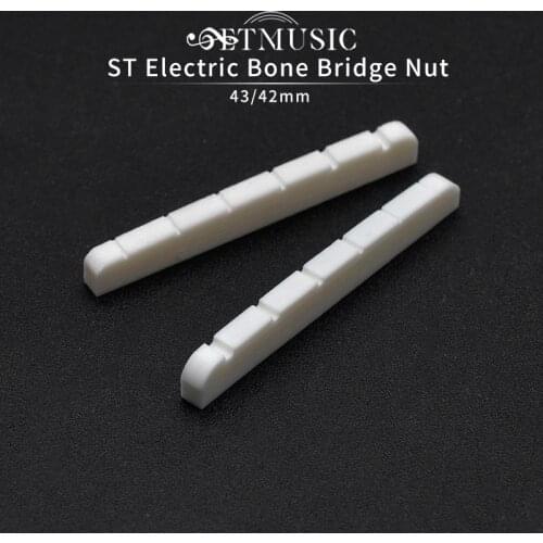 Bone Electric Guitar Bridge Nut 42mm/43mm Bone Bridge Nut for 6 Strings ST TL Electric Guitar Guitarra Accessories