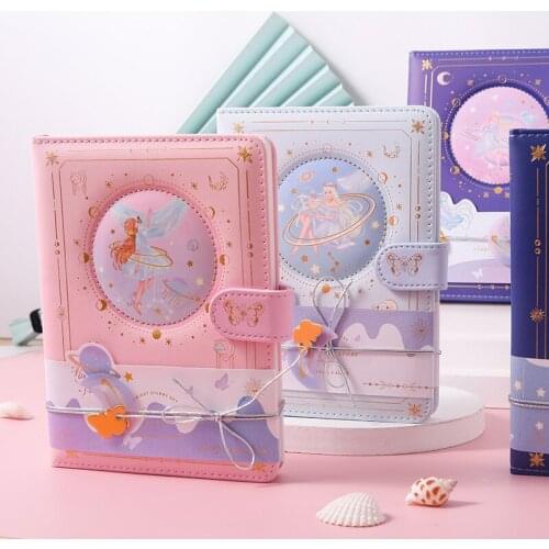36k Color Page Magnetic Leather Notebook Star Story Notepad Student Handbook Creative Diary