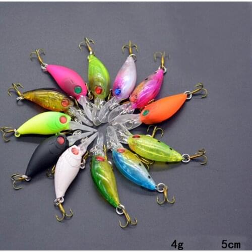 3D Eyes High Quality Anti-Corrosion Plastic Fishing Bait 4g/5cm Artificial Crank Wobblers Freshwater Fishing Lure Hard Lure
