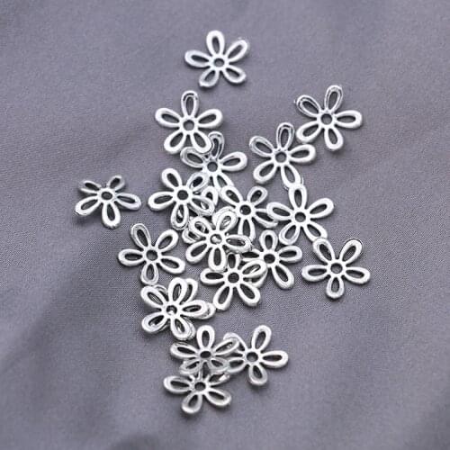 100pcs Antique Silver Beads Caps for Jewelry Making Bracelet Findings DIY Accessories Handmade