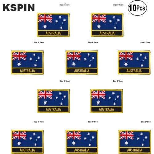 Australia Flag Embroidery Patches Iron on Saw on Transfer patches Sewing Applications for Clothes in Home&Garden