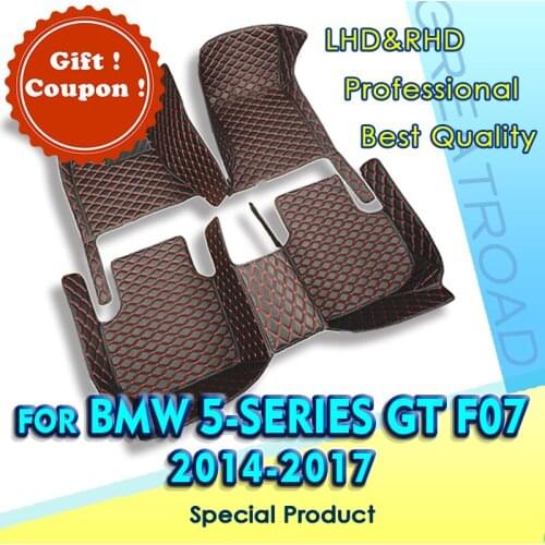 Car floor mats for BMW 5 series GT F07 535i 528i（Five seats）2014-2017 2015 Custom auto foot Pads automobile cover accessories