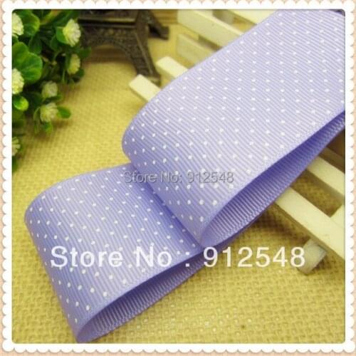 MNYD8,free shipping 38mm classic white dots printed grosgrain ribbon, 10 yards DIY handmade materials