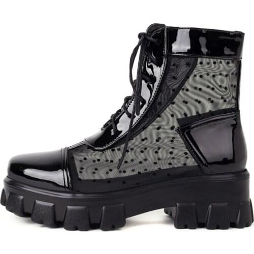 Summer For Woman New Fashion Sexy New consice Shoes White Wire side Cross Lacing Red White Boots Short Boots Big size 43