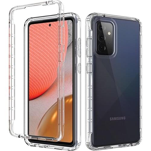 For Samsung Galaxy A52 A72 Case Soft TPU+Hard PC 2 in 1 HD Transparent Slim protective Back Cover Case For Samsung A32 A42 A52