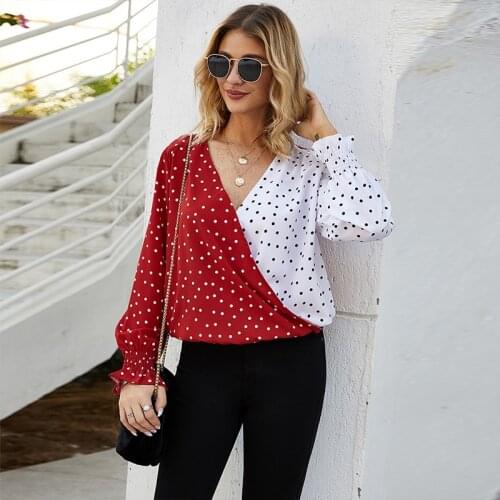 Блузки в горошек Faylisvow China At AliExpress