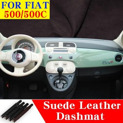 For FIAT 500 500c Leather Dashmat Dashboard Cover Pad Dash Mat Carpet Car-Styling accessories fiat 500 MAT DASH