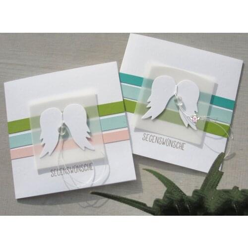 Mmao Crafts Metal Steel Cutting Dies New 3Pcs Wings decoration Stencil For DIY Scrapbooking Paper/photo Cards Embossing Dies