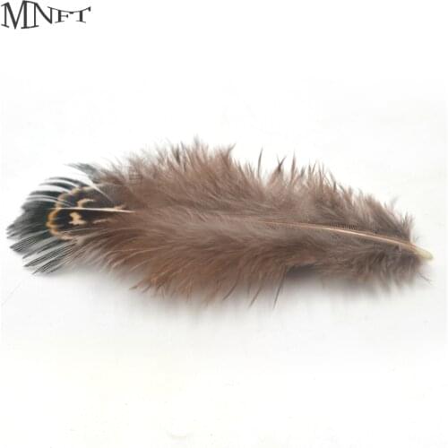 MNFT 50Pcs Pheasant Feathers Green Eyebrows Lace Natural Feather Patterns DIY Craft Fly Fishing Materials