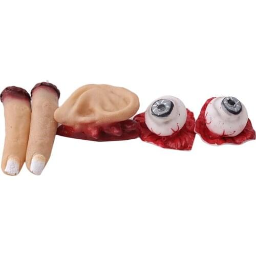 Simulation Human Organ Props Bloody Human Ear Heart Broken Finger Eye Festive Party Supplies Halloween Products