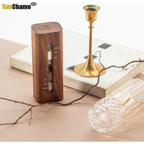 Custom Red Deer Hourglass Timer Half An Hour Gift Custom Gift Logo Lettering Desk Decoration Solid Wood Anti-fall