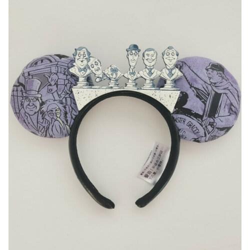 Disney Parks The Haunted Mansion Graveyard Halloween Minnie Ears Headband new