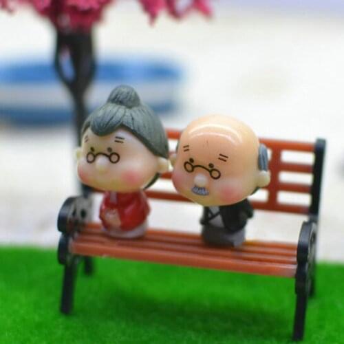 1Pc DIY Resin Crafts Modern Park Benches Miniature Fairy Garden Doll House Miniatures Accessories Toys For Courtyard Decoration
