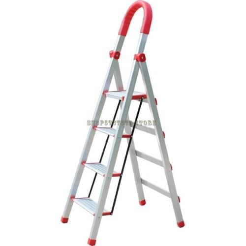 Aluminum Alloy Ladder Household Folding Ladder Herringbone Ladder Telescopic Stair Climbing Indoor Parcel Post 456 Step High Lad