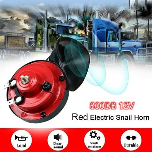 2pcs 12V 800DB Universal Car Snail Horn Ultra High Decibel High And Low Dual Tone Electric Horn Waterproof And Durable