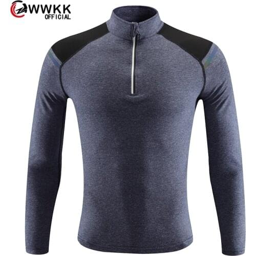 WWKK 2020 men High Elastic cycling Long Sleeve Thick Tight Fitness Tops Quick-Drying Running Compression Shirt outdoors T-Shirt