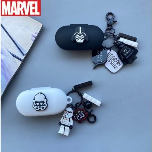 Marvel Darth Vader Dust-proof Protective Cover Silicone Case With Key ring For OnePlus Buds Z Wireless Bluetooth Earphone
