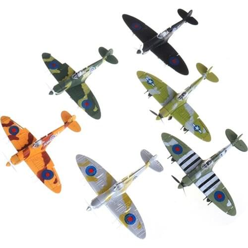 1 PCS Spitfire Fighter Model Kit Toys for Children DIY Aircraft Assembly Models Kits Educational Toy Gifts for Kids Random Color