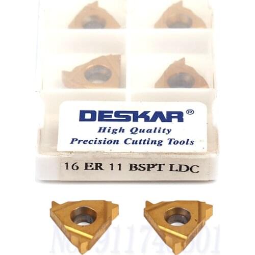 10pcs 16ER 11BSPT LDA 16IR 14BSPT 19BSPT LDC Threading Blade CNC Lathe Turning Tool Carbide Insert Thread Turning Tool,For Steel