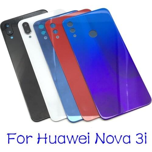 Replacement Glass Battery Back Cover Case With Camera Glass For Huawei Nova 3i