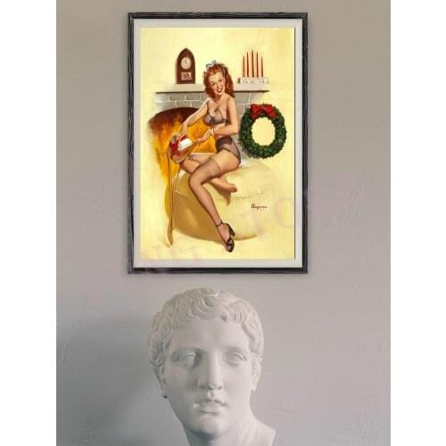 371 Vintage Beautiful Pin-up Girl Classic Picture Custom Silk Poster Home Deco Wall Art Christmas Gift