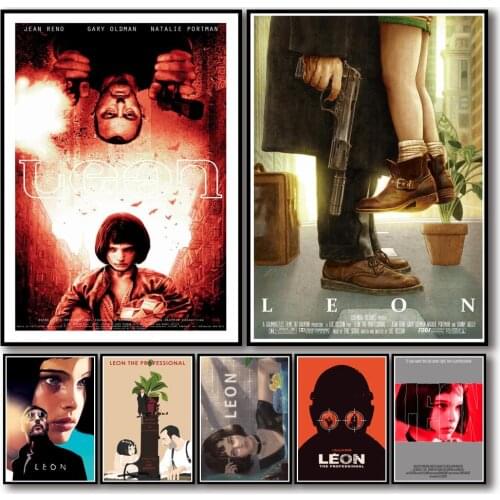 39 Designs Luc Besson Movie Léon Whitepaper Poster Artwork Homedecal Fancy Wall Sticker for Coffee House Bar