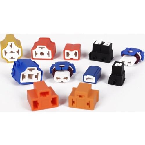 5Pcs Automotic Car H1 H7 H4 Curved Plug Headlight Plug Volkswagen Lamp Holder Ceramic Plug Socket High Temperature Connector