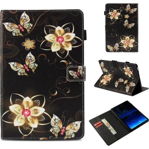 Wallet Cover Case For Samsung Galaxy Tab S4 10.5" T830 T835 SM-T830 Case Stand Smart Cover 10.5 inch Owl Butterfly Eiffel Tower