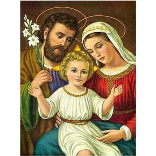 DIY 5d Diamond Painting Cross Stitch Religious Holy Family Image Full Diamond Embroidery Mosaic Jesus Home Decor Hot Sale Gift