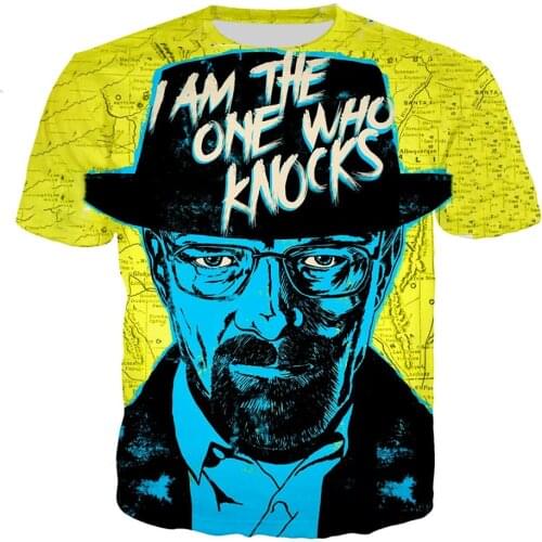 TV Series Breaking Bad 3D Printed T- Shirts Unisex Fashion Casual Cool Popular Harajuku Short Sleeve Plus Oversize Top Tees