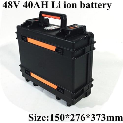 48V 40Ah Lithium Li Ion Battery Pack with BMS for Electric Vehicles Power Supply Solar Energy Storage Power Tools+charger