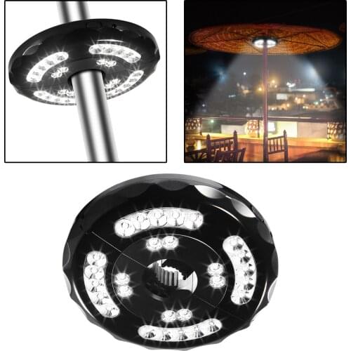 200LM 24+4LED Outdoor Patio Umbrella Pole Light Garden Detachable Portable Camping Tent Lamp Emergency Light for Outdoor Use
