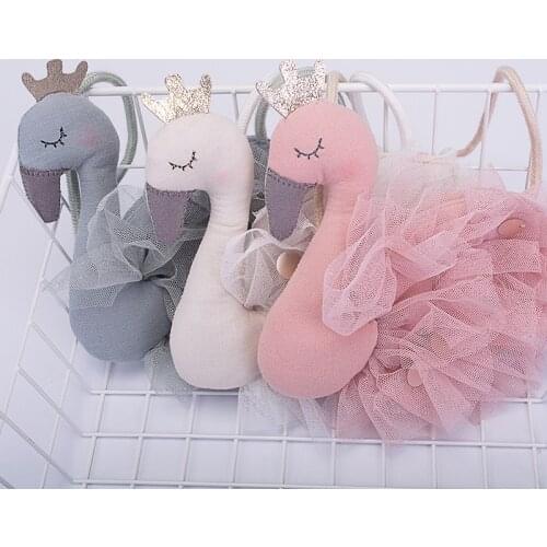 M401 Sweet Cute Small Swan Gauze Wing Mini Bag