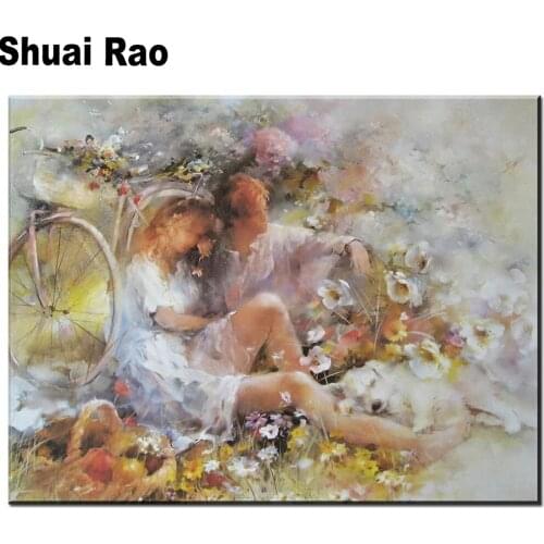 Bicycle lovers diy square drill round diamond full diamond cross-stitch diamond painting Couple souvenirs for room wall decor