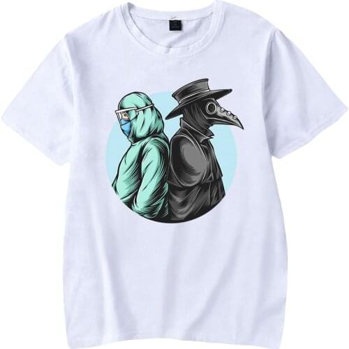 New Plague Doctor Fashion New 3D Printing Summer Hot sale Short-sleeved Round Neck Men And Women Same Sports T-shirt Clothing