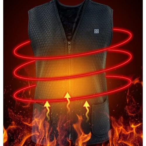 2021 New Heating Womens USB Constant Temperature Keeping Warm Winter Outdoor Intelligent Heat Vest Electric Heating