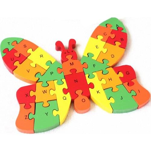 Educational Toys For Children ABC Alphabet Number Learning Oyuncak 3D Puzzles Wooden Toys Boys and Girls Birthday Xmas Gift