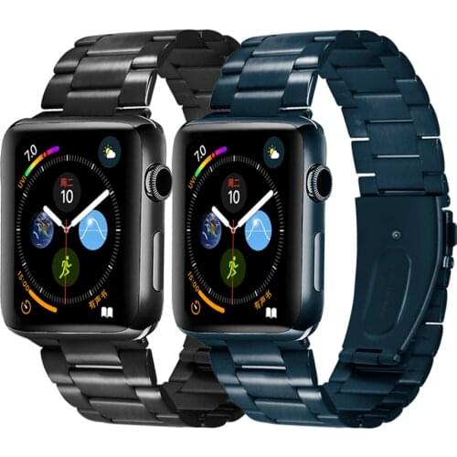 Stainless steel strip for Apple Watch Band 44mm 42mm 40mm 38mm Metal Ultra-thin Strap Bracelet for iWatch 6 SE 5 4 3 2 watchband