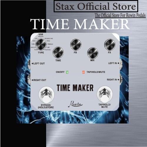 Rowin LTD-02 Guitar Time Maker Pedal Ultra Delay Effect Pedals For Electric Guitars 11 Types Delay