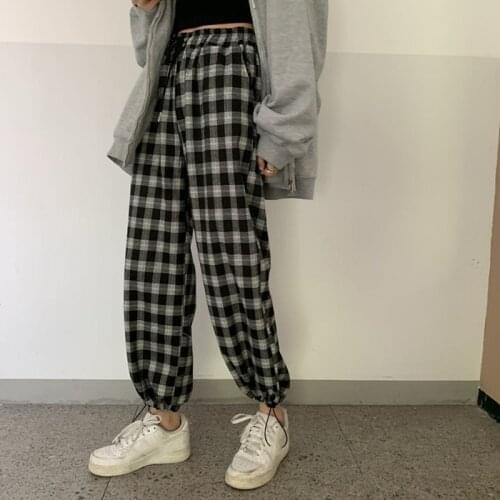 TOKITIND Women's Plaid Trousers