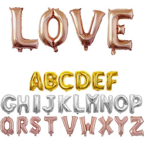 Foil Letter balloons 16 32 40 Inch happy birthday Wedding decorations Alphabe Ballon Kids Toys Baby Shower event party supplies