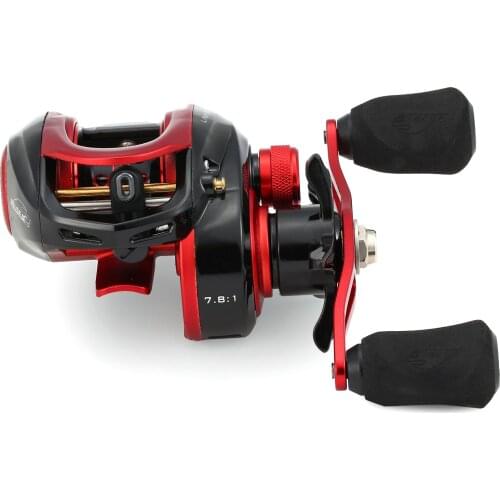 ALL SEA 12+1 Ball Bearings Baitcasting Fishing Reel with Deep Shallow Spools 7.8:1 Gear Ratio Fishing Bait Casting Reel LAVA