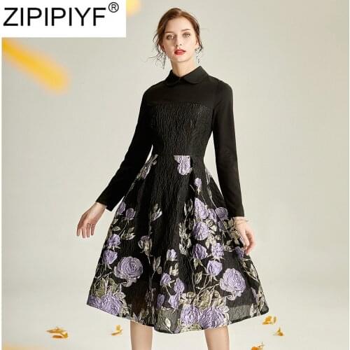 Spring Summer For Women Dress 2020 Casual Long Sleeve O-neck Tunic Patchwork Dresses Fashion Vintage Print Knee-Length Vestidos