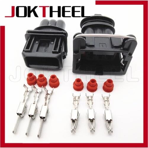 1-20 sets 3 pin 3.5mm male female BYD power timer JPT auto connector camshaft throttle sensor plug 282191-1 282729-1 1-962581-1